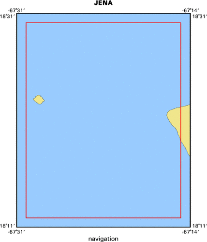 JENA map of where navigation equipment operated