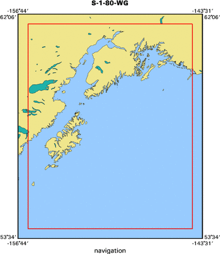 S-1-80-WG map of where navigation equipment operated