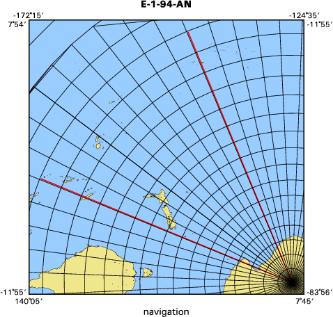 E-1-94-AN map of where navigation equipment operated