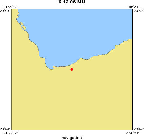 K-12-96-MU map of where navigation equipment operated