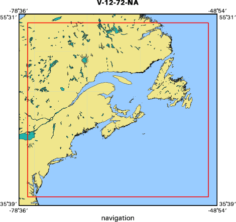 V-12-72-NA map of where navigation equipment operated
