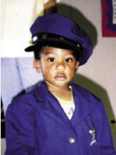 photo of child in a police officer costume