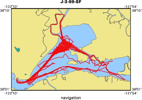 J-3-99-SF map of where navigation equipment operated