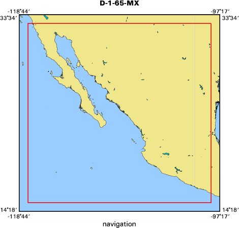 D-1-65-MX map of where navigation equipment operated