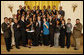 President George W. Bush poses with members of the Arizona State University Men's and Women's Track Team Wednesday, Nov. 12, 2008, during a photo opportunity with 2008 NCAA Sports Champions at the White House. White House photo by Eric Draper