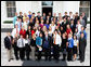 President George W. Bush poses with members of the University of Arizona Men's and Women's Swimming and Diving Team Wednesday, Nov. 12, 2008, during a photo opportunity with 2008 NCAA Sports Champions at the White House. White House photo by Chris Greenberg