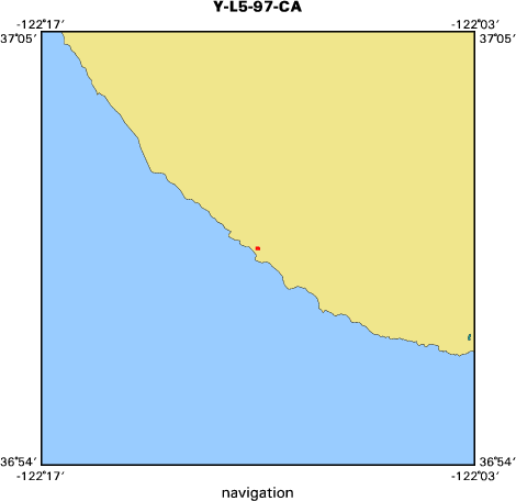 Y-L5-97-CA map of where navigation equipment operated