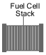 The fuel cell stack uses hydrogen gas and air to produce electricity to power the electric motor.  This "stack" typically consists of over 400 individual fuel cells.
