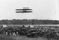 Orville Wright flying a successful flight at Fort Meyer, 1909