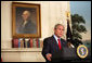 President George W. Bush delivers a statement on Darfur Tuesday, May 29, 2007, in the Diplomatic Reception Room of the White House. Said the President, " The people of Darfur are crying out for help. I urge the United Nations Security Council, the African Union, and all members of the international community to reject any efforts to obstruct implementation of the agreements that would bring peace to Darfur and Sudan." White House photo by David Bohrer