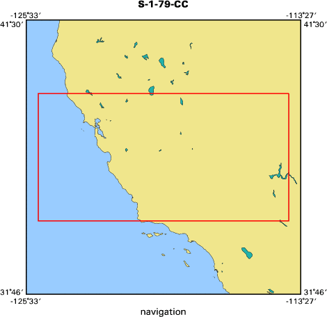 S-1-79-CC map of where navigation equipment operated