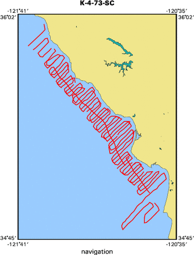 K-4-73-SC map of where navigation equipment operated