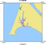 F-1-85-DE location map of where navigation equipment operated