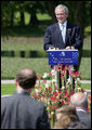 President George W. Bush delivers remarks during the United States -European Union Meeting Tuesday, June 10, 2008, at Brdo Castle in Kranj, Slovenia. White House photo by Chris Greenberg