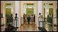 Mrs. Laura Bush and Slovenia's First Lady Barbara Miklic Turk, right, tour the National Gallery of Slovenia Tuesday, June 10, 2008 in Ljubljana, Slovenia. White House photo by Shealah Craighead