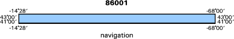 86001 map of where navigation equipment operated