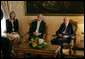 President George W. Bush meets with Italian President Giorgio Napolitano at the Quirinale Palace Thursday, June 12, 2008 in Rome. White House photo by Chris Greenberg