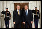 President George W. Bush greet Australia's Prime Minister Kevin Rudd Friday, Nov. 14, 2008, upon his arrival for dinner with Summit on Financial Markets and the World Economy Leaders at the White House. White House photo by Chris Greenberg