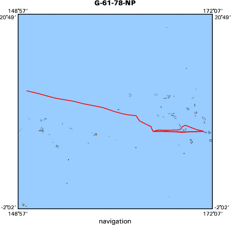 G-61-78-NP map of where navigation equipment operated