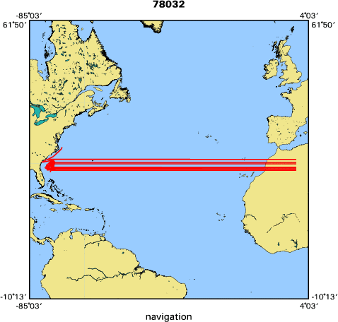 78032 map of where navigation equipment operated