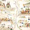 Thumbnail image of watercolor wall plaque depicting the holy cities of the Holy Land