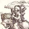 Thumbnail image of engraving of three musicians on horseback 