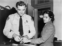 Mrs. Rosa Parks being fingerprinted in Montgomery, Alabama