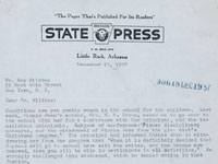 Daisy Bates to Roy Wilkins on the treatment of the Little Rock Nine