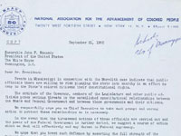 John A. Morsell, Assistant to NAACP Executive Secretary to President John F. Kennedy requesting the assistance of the federal government in the case of James Meredith