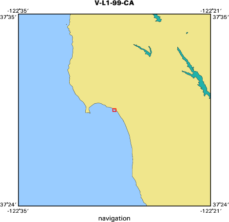 V-L1-99-CA map of where navigation equipment operated