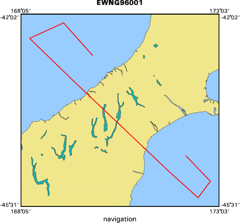 EWNG96001 map of where navigation equipment operated