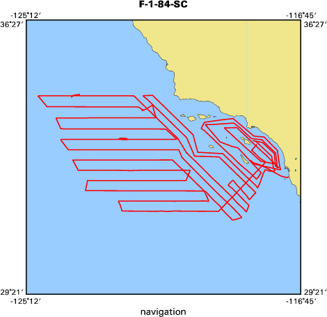 F-1-84-SC map of where navigation equipment operated