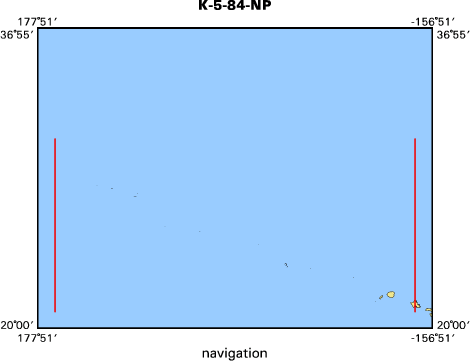 K-5-84-NP map of where navigation equipment operated