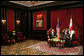 President George W. Bush and Bahrain's King Hamad Bin Isa Al-Khalifa meet Saturday, Jan. 12, 2008, in the Ritz Carlton-Bahrain before participating in a working dinner. White House photo by Chris Greenberg