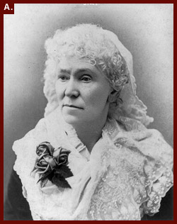 Matilda Joslyn Gage, 1826-1898, bust portrait, facing left