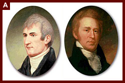Meriwether Lewis and William Clark. Reproduction information: Images not from Library of Congress.