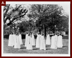 "May Day Drill -- Normal and Collegiate Institute, Asheville, N.C.," (between 1910 and 1925)