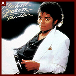 Thriller album. Album cover: Epic QE 38112. 1982