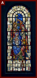 Design drawing for stained glass window showing The Epiphany. Between 1857 and 1999