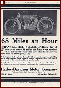 Advertisement, from "Motorcycling" magazine, Dec. 12, 1912
