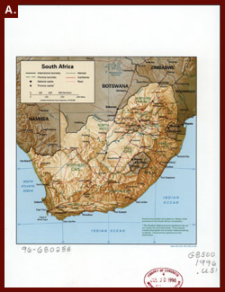 Map of South Africa, 1996