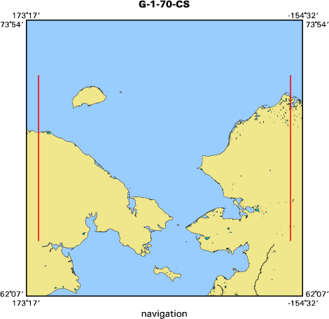 G-1-70-CS map of where navigation equipment operated