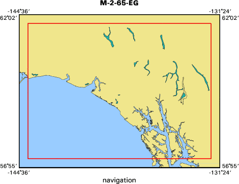 M-2-65-EG map of where navigation equipment operated