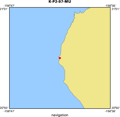 K-P2-97-MU map of where navigation equipment operated