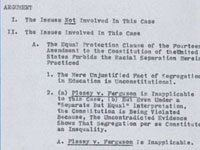 Brief of the Attorneys for the Plaintiffs (Charles E. Bledsoe, Charles Scott, Robert L. Carter, Jack Greenberg, and Thurgood Marshall) in the case of Oliver Brown, . . .delivered in the United States Court for the District of Kansas