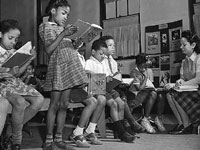 Reading lesson in African American elementary school in Washington, D.C.