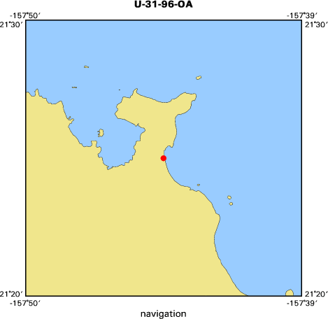 U-31-96-OA map of where navigation equipment operated