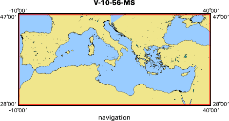 V-10-56-MS map of where navigation equipment operated