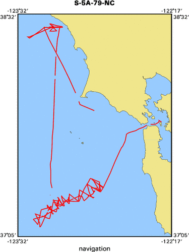 S-5A-79-NC map of where navigation equipment operated