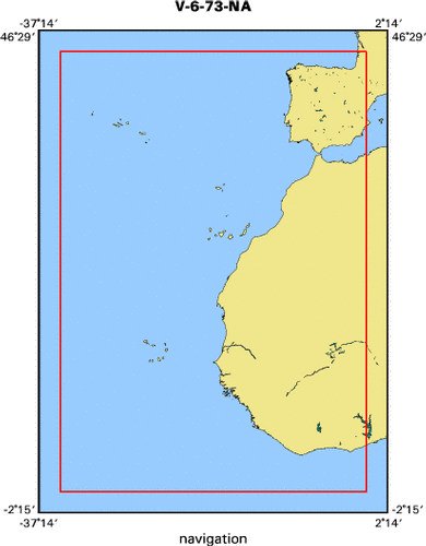 V-6-73-NA map of where navigation equipment operated